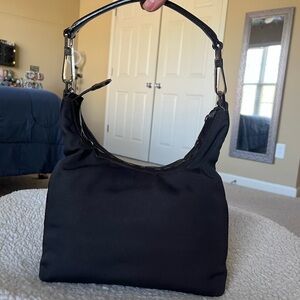 Gucci Nylon With Leather Vintage Shoulder Bag